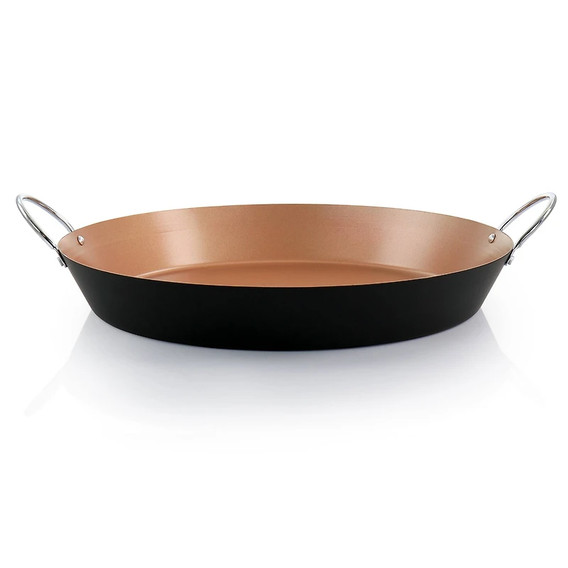 Oster Stonefire 16'' Copper Nonstick Carbon Steel Paella Pan