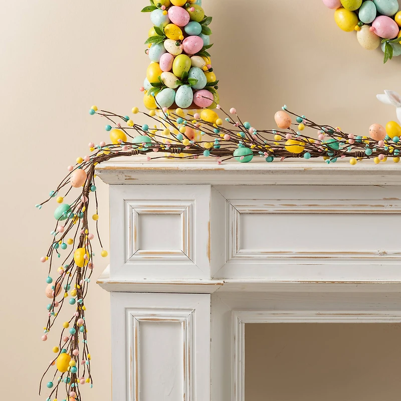 Glitzhome® 6ft Easter Egg & Berries Garland