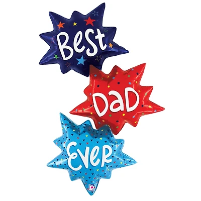 41" Best Dad Ever Burst Foil Balloon