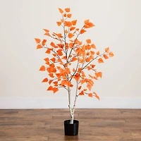 4ft. Autumn Paper Birch Artificial Fall Tree
