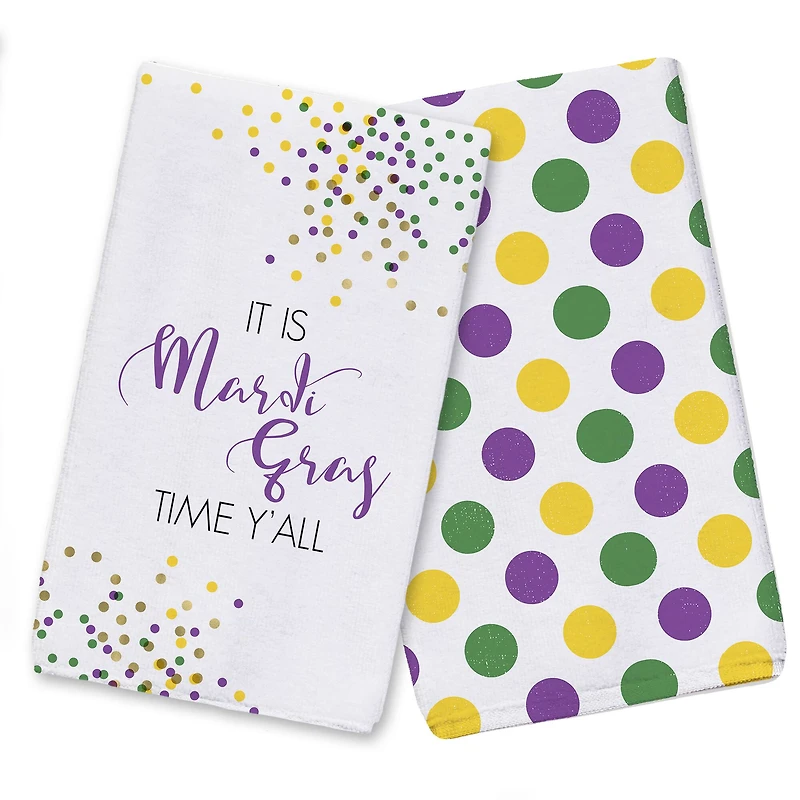 Mardi Gras Time Tea Towel Set