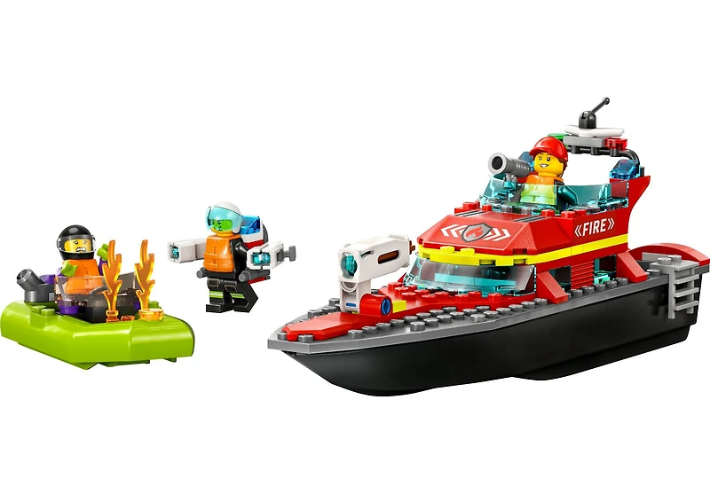 LEGO® City Fire Rescue Boat 60373 Building Toy Set (144 Pieces)