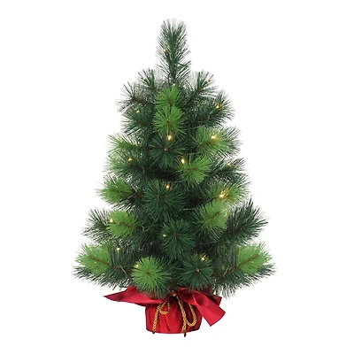 2ft. Pre-Lit Artificial Christmas Tree in Fabric Base