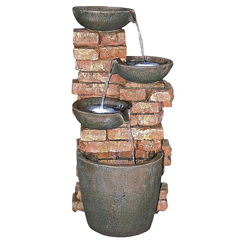 Design Toscano Stacked Bricks Cascading Garden Fountain