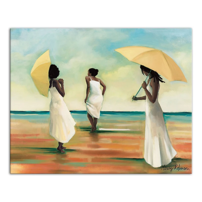 Umbrella Ladies 20" x 16" Canvas Wall Art