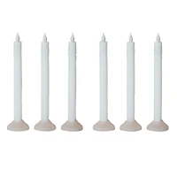 Hello Honey 10" Evening LED Taper Candles with Holder, 6ct.