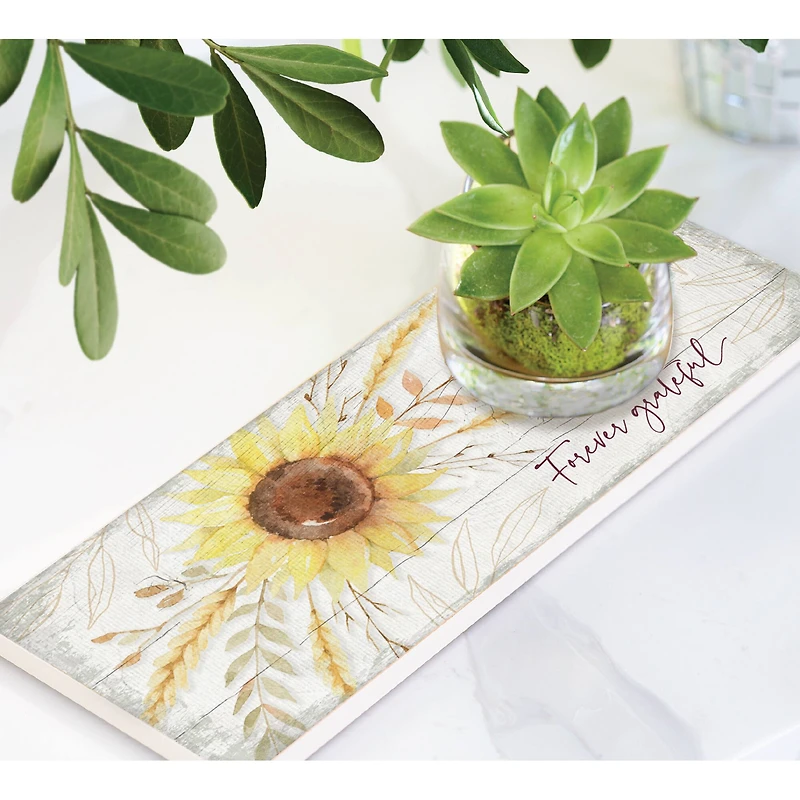 Forever Grateful Wood Plaque
