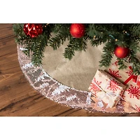 DII® Champagne Sequin Linen Holiday Tree Skirt