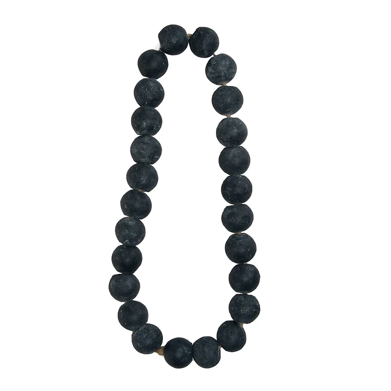 Hello Honey® 16.5" Distressed Black Cement Bead Garland
