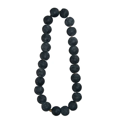 Hello Honey® 16.5" Distressed Black Cement Bead Garland