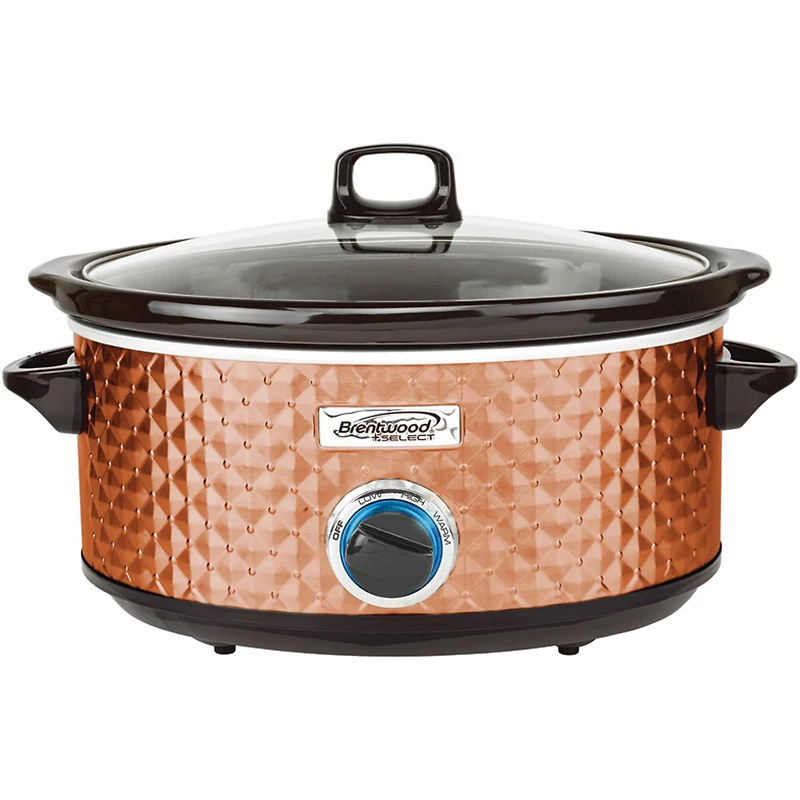 Brentwood Copper 7qt. Quilted-Pattern Slow Cooker