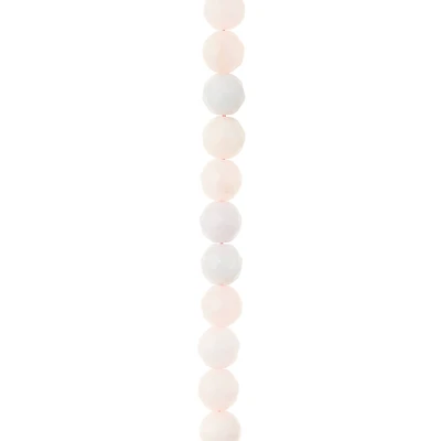 12 Pack: Pink Faceted Silverite Quartz Round Beads, 8mm by Bead Landing™