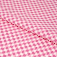 SINGER Pink Gingham Check Cotton Fabric