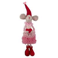 20" Standing Plush Girl Mouse Valentine's Day Figure
