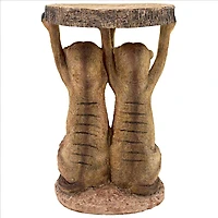 Design Toscano 20.5" Kalahari Meerkat Maitre d's Sculptural Side Table