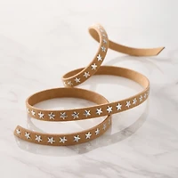 3/8" x 3yd. Brown Star-Studded Ribbon Trim by Celebrate It® Classic