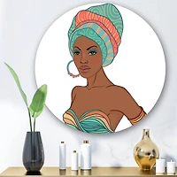 Designart - African American Woman With Earring & Turban