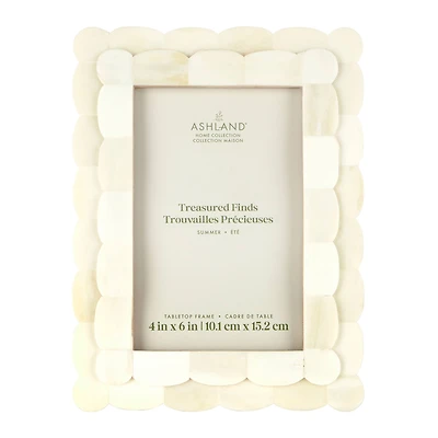 4" x 6" Gold Scalloped Bone Tabletop Frame, Treasured Finds by Ashland®