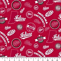 NCAA Indiana University Logo Toss Cotton Fabric