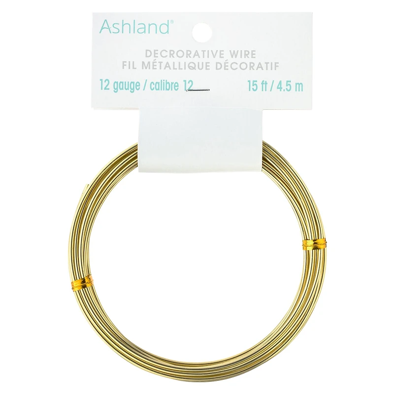 12 Pack: 12 Gauge Gold Aluminum Decorative Wire by Ashland®