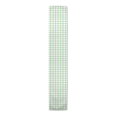 72" Green Grid Check Pattern Poly Twill Table Runner