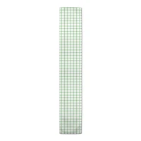 72" Green Grid Check Pattern Poly Twill Table Runner