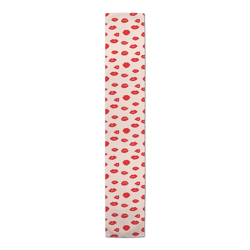J'adore Lips Cotton Twill Runner