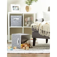 DII® 11" Gray & White Dots Storage Cube, 2ct.