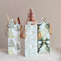 Hello Honey Tree & Dove Pattern Die-Cut Gift Bag, 3ct.