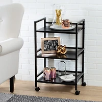 Honey Can Do Black Metal Rolling Cart