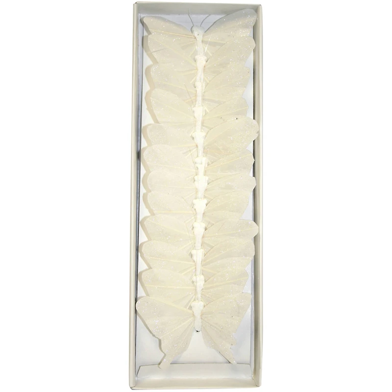 Reliant 3" White Butterflies, 12ct.