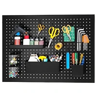 22" x 30" Black Metal Pegboard by Simply Tidy®