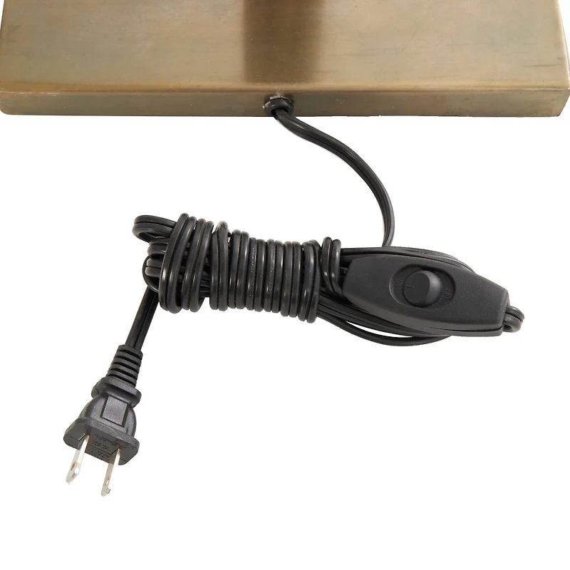 2ft. Brass Stainless Steel Desk Lamp with Double Shades