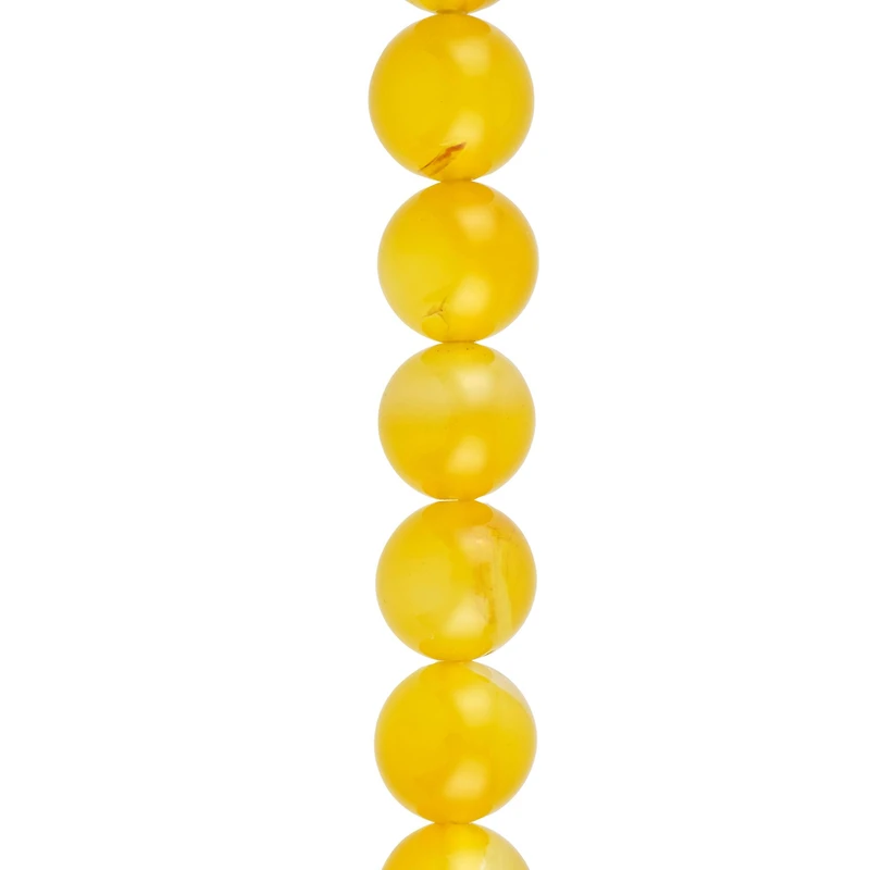 Yellow Agate Round Beads, 10mm by Bead Landing™