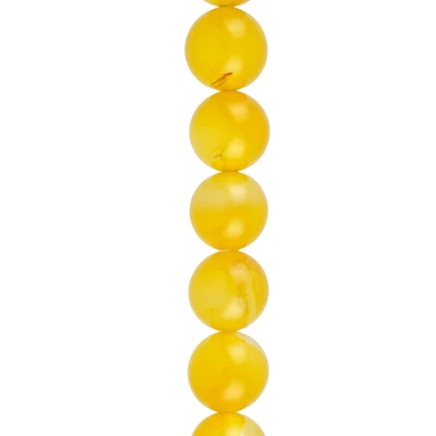 Yellow Agate Round Beads, 10mm by Bead Landing™