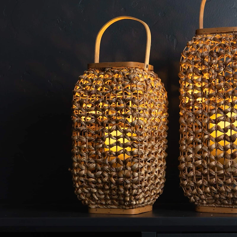 21.5" Wicker Lantern
