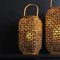 21.5" Wicker Lantern