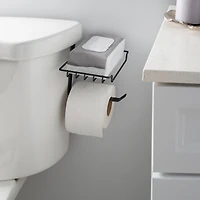 Bath Bliss Black Over the Tank Tissue Dispenser & Wipe Holder