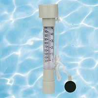 Swim Central 8" White HydroTools Buoy Pool and Spa Thermometer