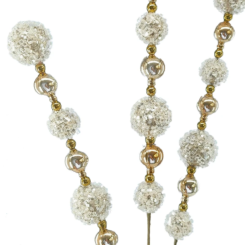 28" Champagne Ornament Balls Stem by Ashland®