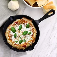 MegaChef 8" Round Black Preseasoned Cast Iron Frying Pan