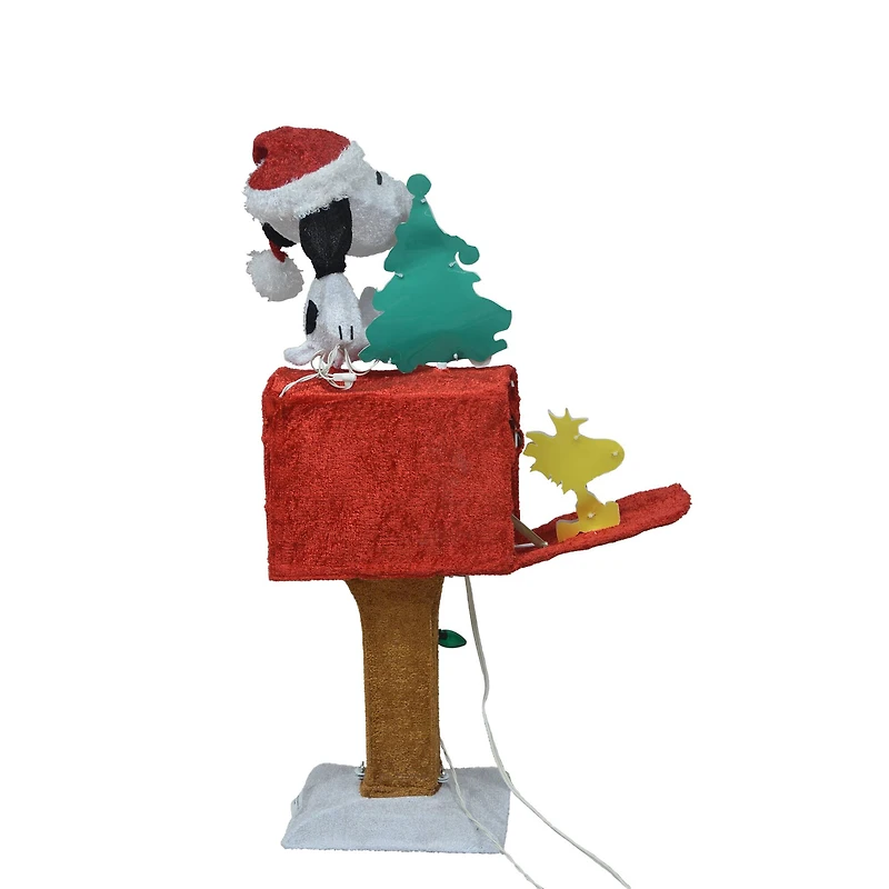 Peanuts® 2.5ft. 3D Pre-Lit Snoopy with Tree on Mailbox Yard Art