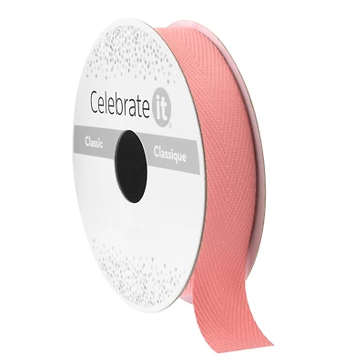 5/8"  x7yd. Peach Twill Ribbon by Celebrate It® Classic