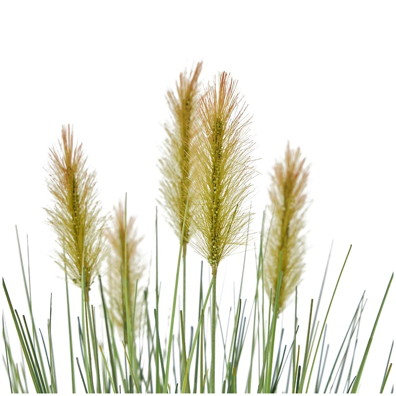 20" Green Foliage Artificial Plant with White Pot