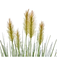 20" Green Foliage Artificial Plant with White Pot