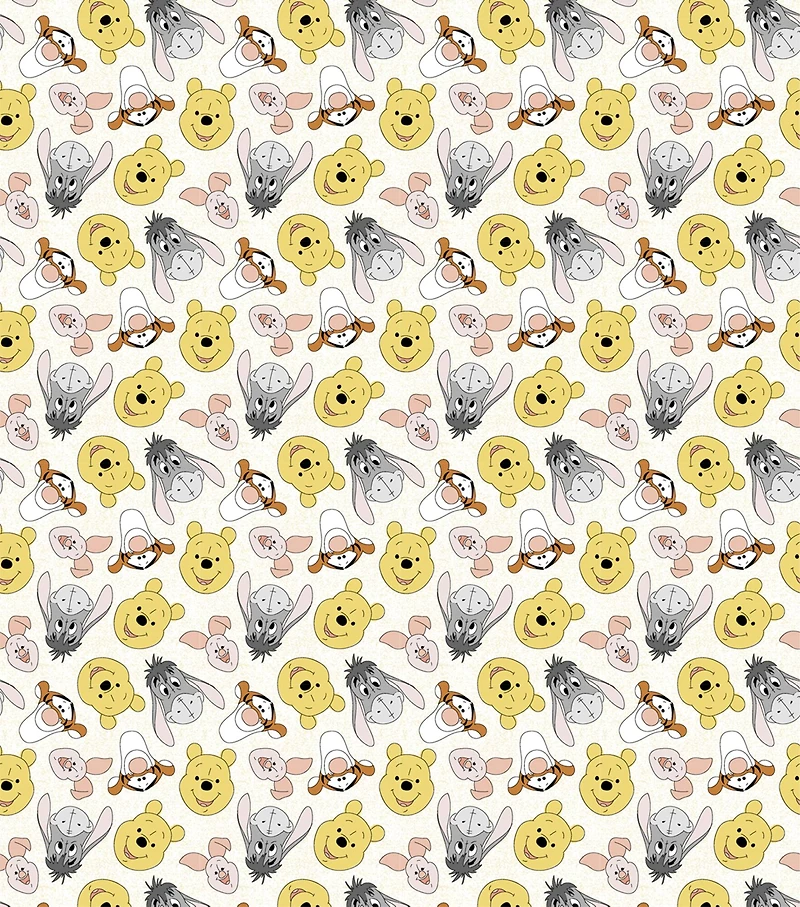Disney Pooh & Friends Tossed Cotton Fabric