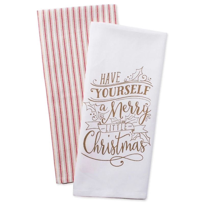 DII® Assorted Merry Little Christmas Dishtowel Set