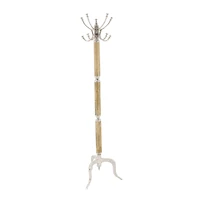 Silver Mango Wood Traditional Coat Rack, 72" x  19" x  19"