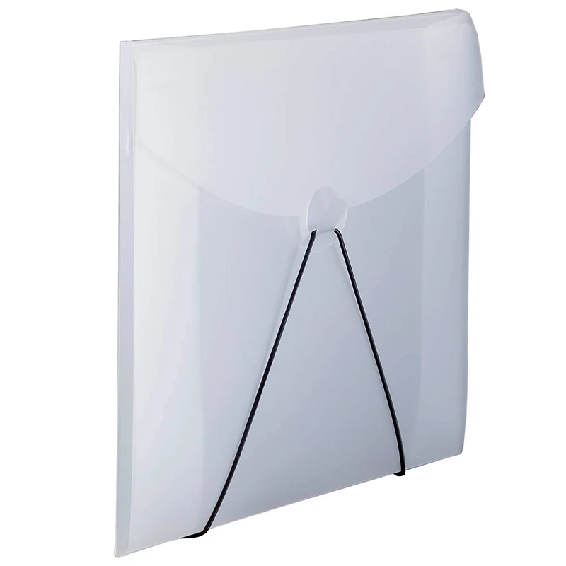 JAM Paper Clear Frosted 6.5" x 9.5" Plastic Portfolio