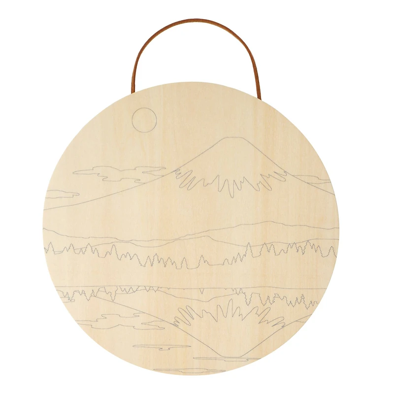 8" Mountain Paint-by-Number Plywood Surface Kit by Artist's Loft®